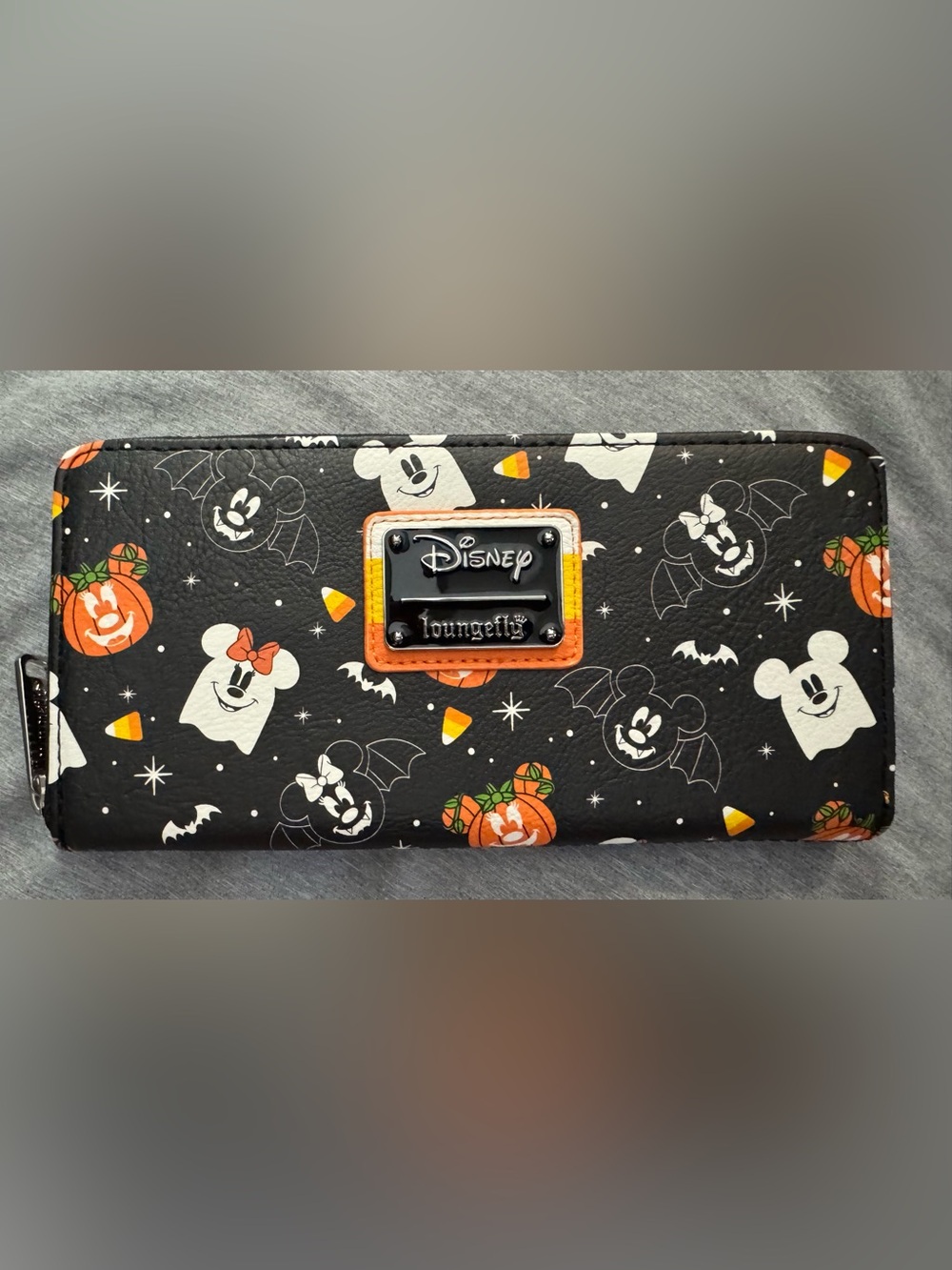 Loungefly Disney Spooky Mice Candy Corn Zip-Around Wallet.
